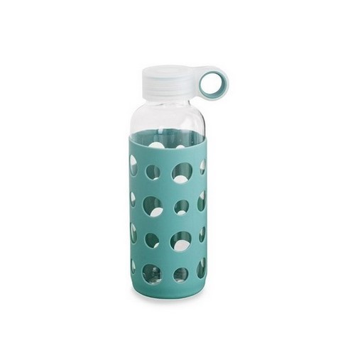 BOTELLA QUID QUIDATE FUNDA SILICONA TURQUESA 0.4L